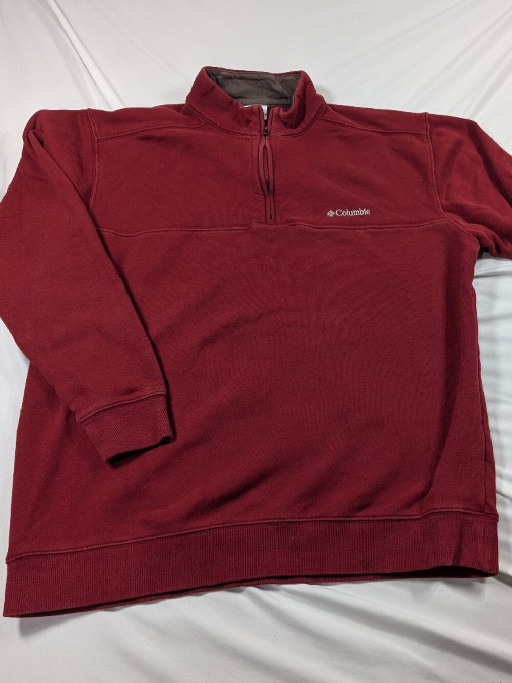 Columbia Hart Mountain II Half Zip Sweatshirt Men’s Large Maroon Burgundy Pullov